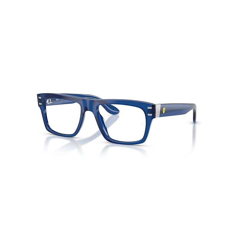 Ray-Ban Eyeglasses Unisex Rb5459m Optics Scuderia Ferrari Collection - Transparent Blue Frame Transparent Lenses Polarized 53-18
