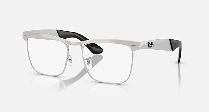 WAYFARER DELUXE OPTICS Eyeglasses with Sandblasted Silver Frame