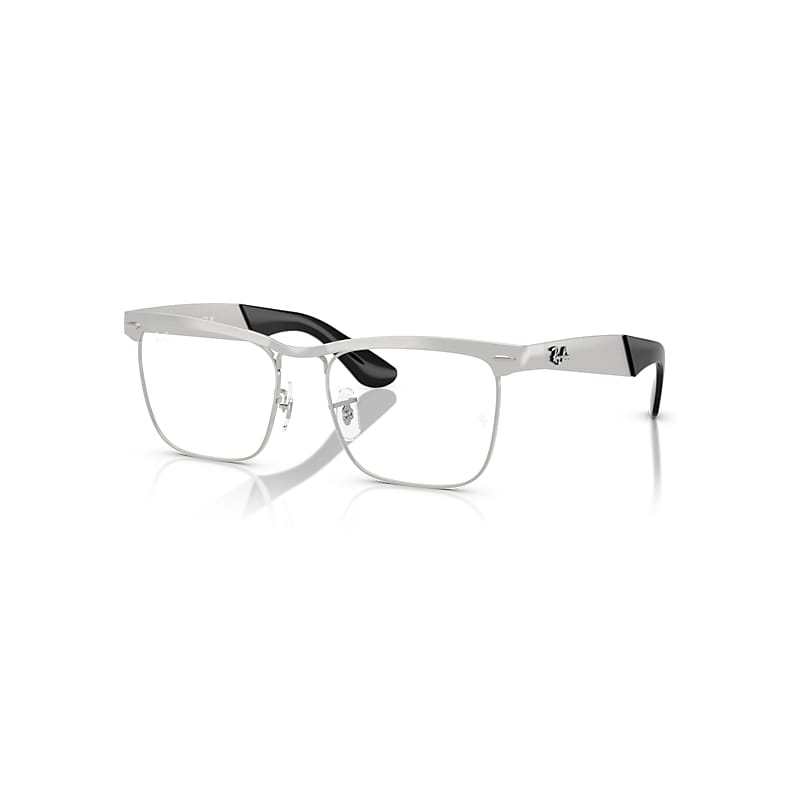 Ray-Ban Eyeglasses  Wayfarer Deluxe Optics - Sandblasted Silver Frame Clear Lenses Polarized 53-18, RX3875V