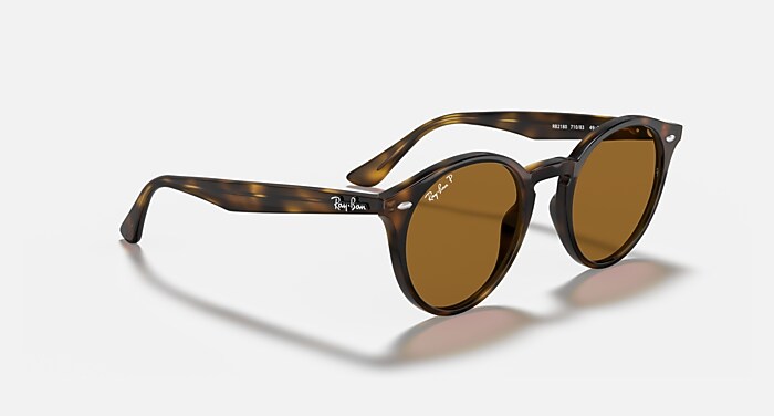 RB2180 Polarized Sunglasses in Light Havana and Brown Polarized