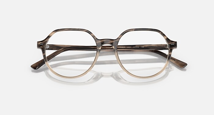 THALIA OPTICS Eyeglasses with Gradient Brown Havana and Demo Lens