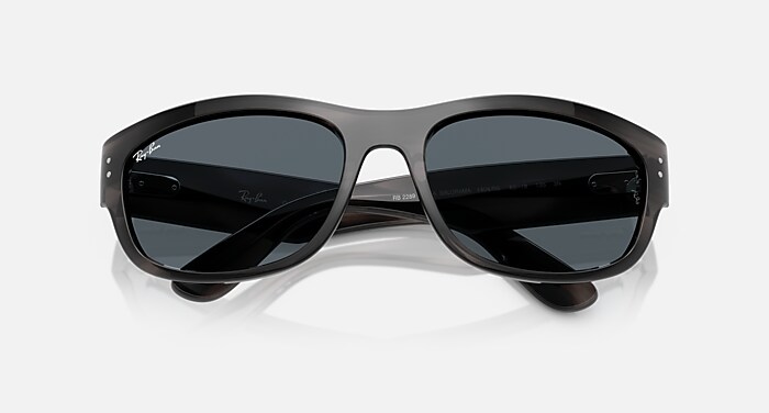 MEGA BALORAMA Sunglasses in Striped Gray and Blue (63-19) - RB2289