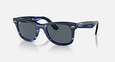 Ray-Ban サングラスWAYFARER RB2140 ORIGINAL WAYFARER BIO-BASED Sunglasses in Striped Blue and Blue