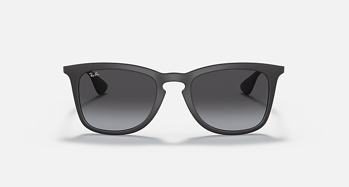 Rb4221 Sunglasses in Rubber Black Frame and Grey Gradient Lenses