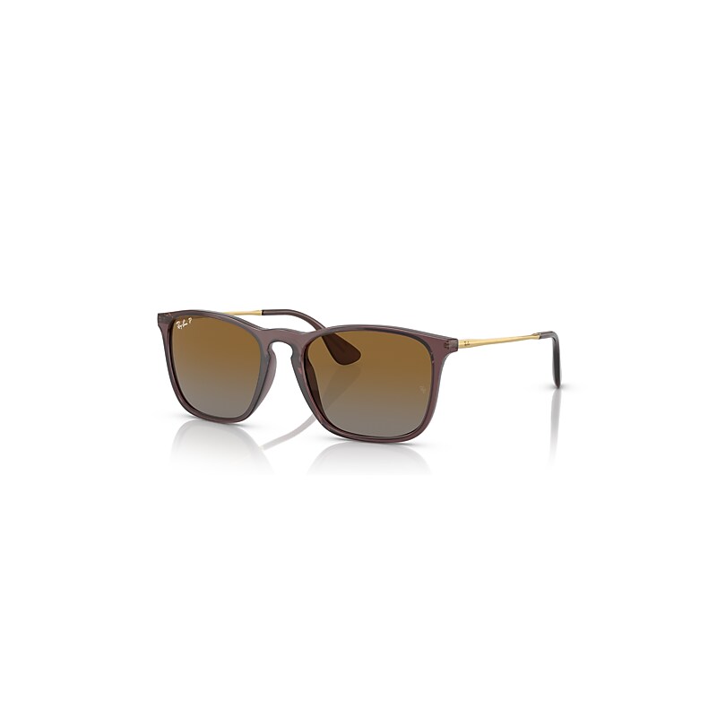 Ray - Ban Men's Brown Rb4187 Chris 6593T5 Man Sunglasses Injected Squared Polarized - Image 4
