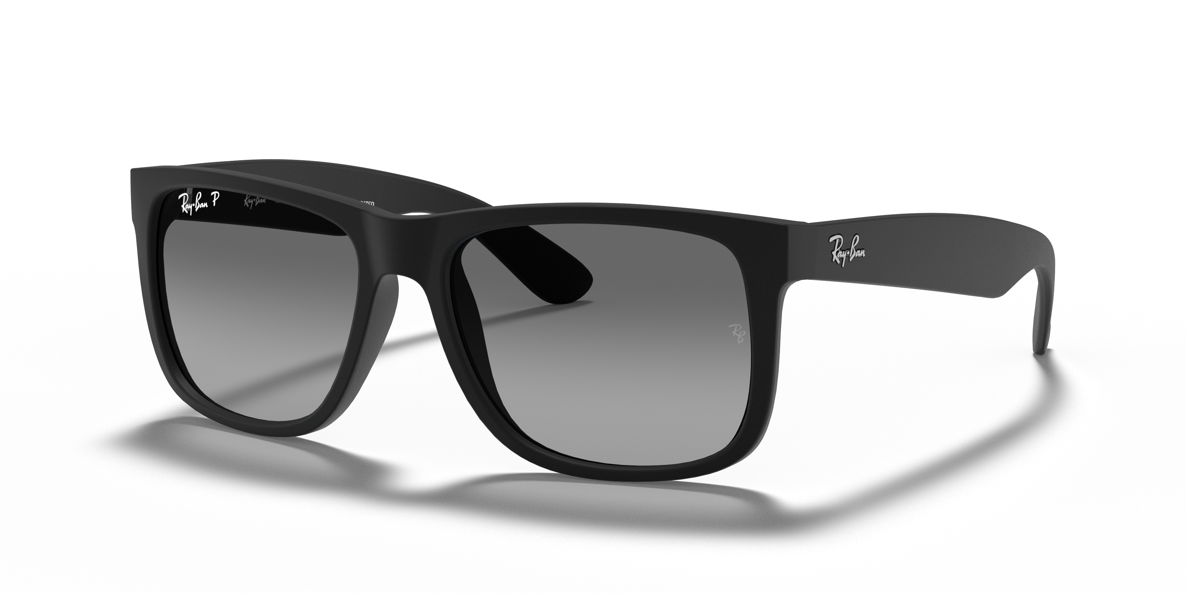 JUSTIN CLASSIC Sunglasses in Rubber Black and Grey Polarized