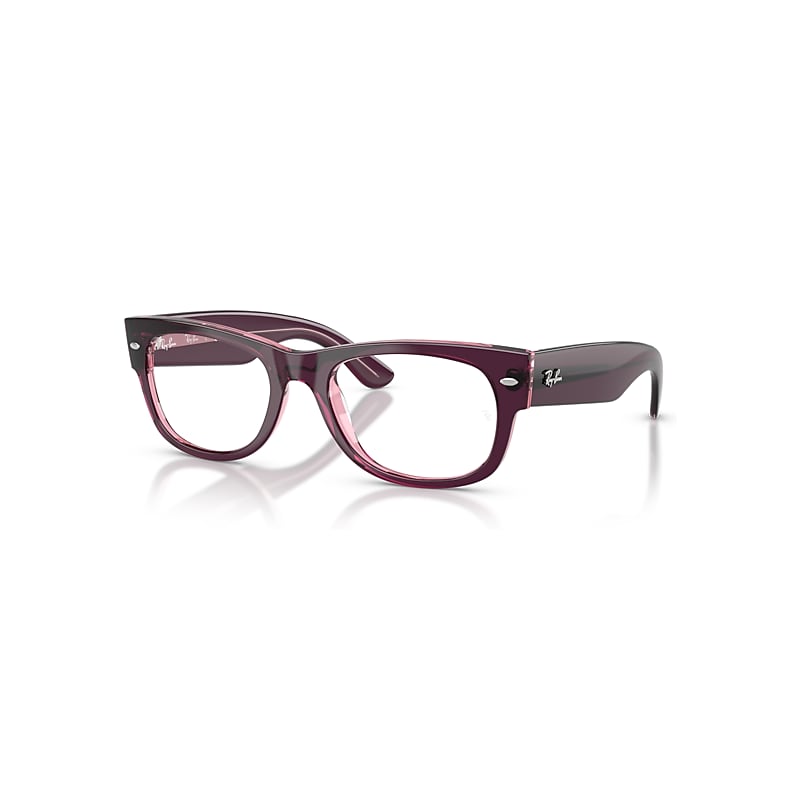 Ray-Ban Eyeglasses Unisex Mega Wayfarer II Optics - Violet & Pink Frame Clear Lenses Polarized 52-21