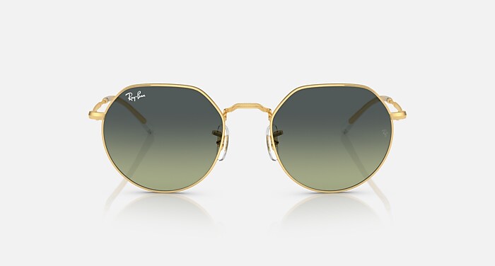 JACK Sunglasses in Arista Gold and Green Vintage (53-20) - RB3565