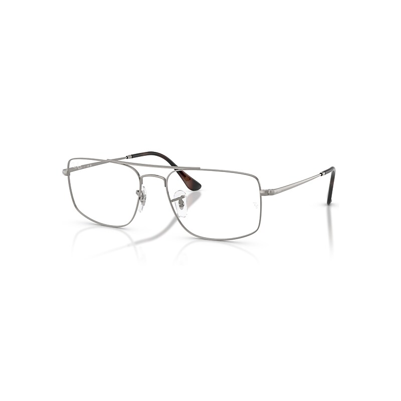 Ray-Ban Eyeglasses Unisex Explorer IIi Optics - Gunmetal Frame Clear Lenses Polarized 56-18