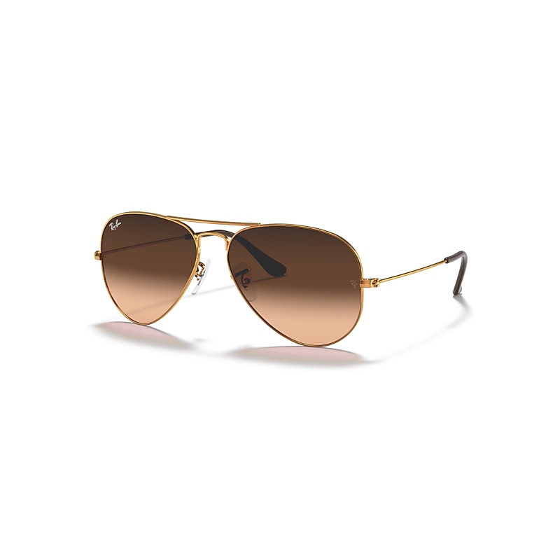 Ray-Ban Aviator Large Metal RB3025, Light Brown Sunglasses Solid Color lenses, Mojo Glasses - Image 5