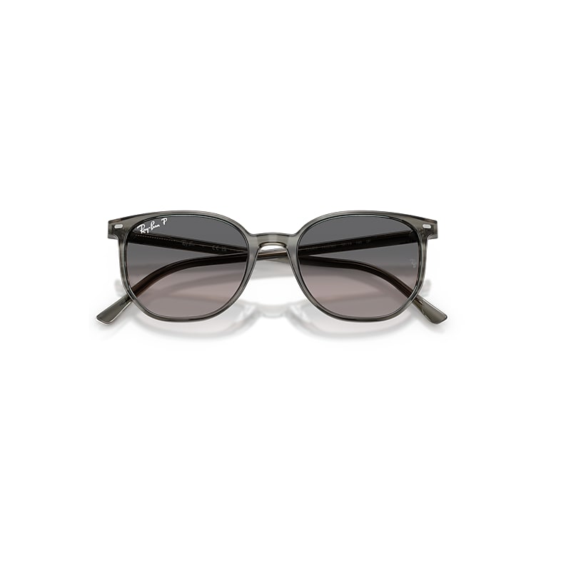 Ray-Ban Elliot Sunglasses Striped Grey Frame Grey Lenses Polarized 52-19