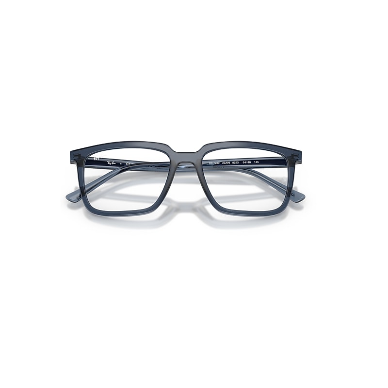 Ray-Ban Alain Optics Optical Transparent Blue Frame Clear Lenses Polarized 54-18