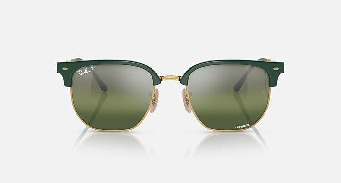 NEW CLUBMASTER POLARIZED+ LENSES Sunglasses in Green On Gold  display picture 3