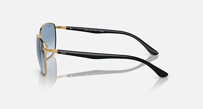 RB3702 Sunglasses in Black On Gold and Blue (57-18) - RB3702 | Ray