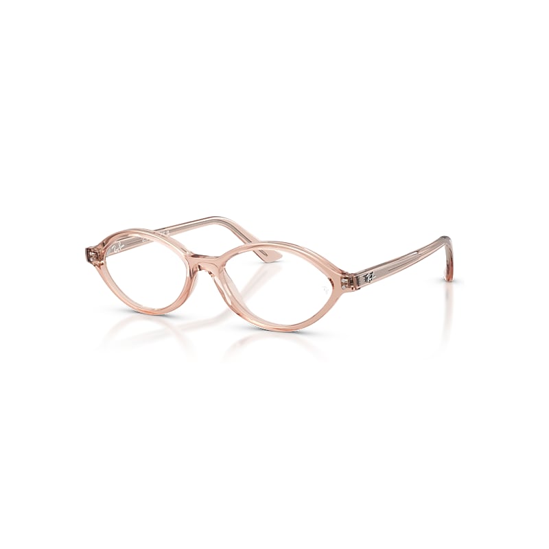 Ray-Ban Eyeglasses Unisex Romy Optics Bio-based - Transparent Pink Frame Transparent Lenses Polarized 52-16
