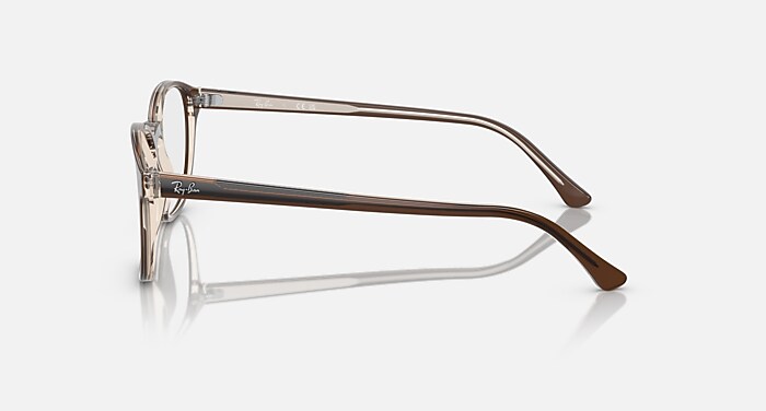 RB5417 OPTICS Eyeglasses with Brown On Transparent Light Brown and