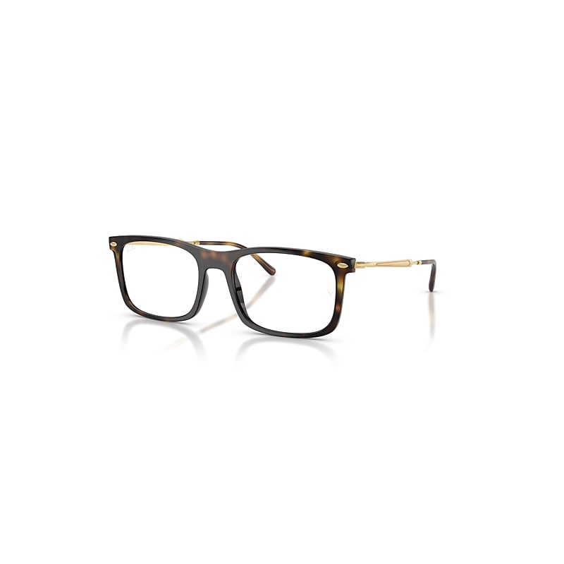 Ray-Ban Eyeglasses   Optics - Gold Frame Clear Lenses Polarized 56-19, RB7260