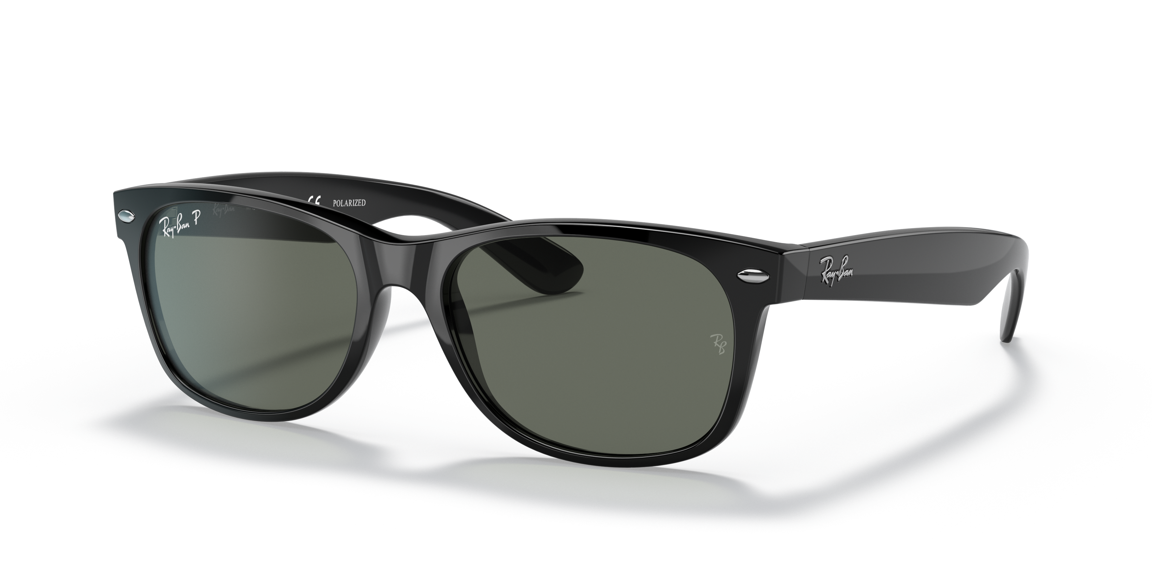 Ray-Ban W2902 ブラック サングラス NEW WAYFARER CLASSIC Sunglasses in Black and Green Polarized