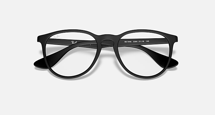 レイバン公式ストア】 Ray-Ban® ERIKA OPTICS メガネ | ラバーブラック