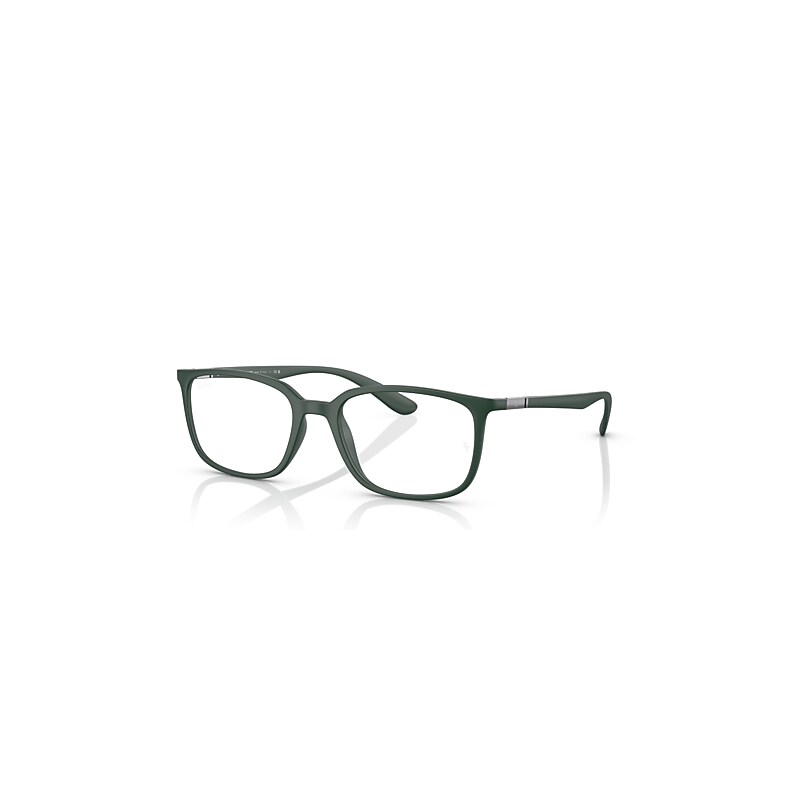 Ray-Ban Eyeglasses  Rb7208 Optics - Green Frame Clear Lenses Polarized 54-18, RX7208