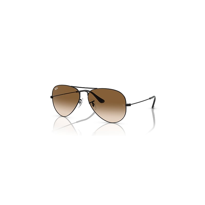 Ray-Ban Sunglasses  Aviator Gradient - Black Frame Brown Lenses 58-14, RB3025