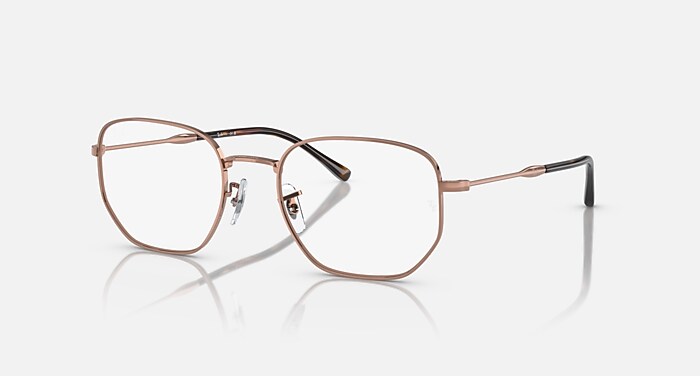 【新品】レイバン Ray-Ban RX6510　メガネフレーム ローズゴールド RB6496 OPTICS メガネ ローズゴールド と クリア (51-20) - RB6496