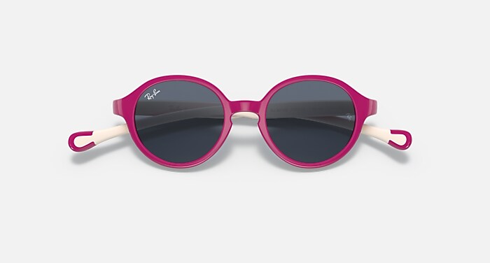RB9075S KIDS Sunglasses in Fuxia On Cream and Dark Grey (39-16