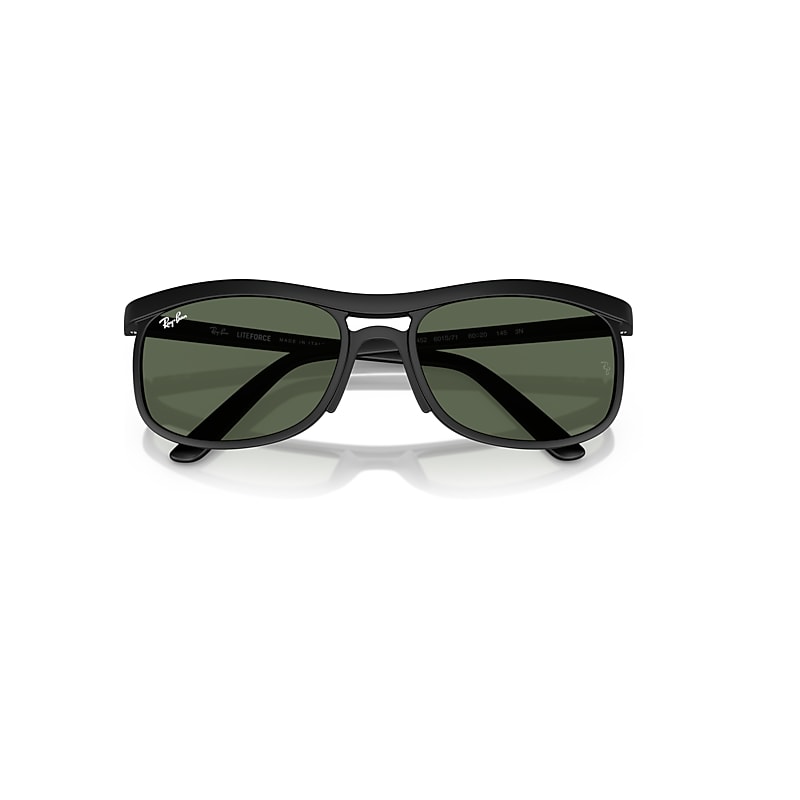 Ray-Ban Rb4452 Liteforce Sunglasses Sand Black Frame Green Lenses 59-20