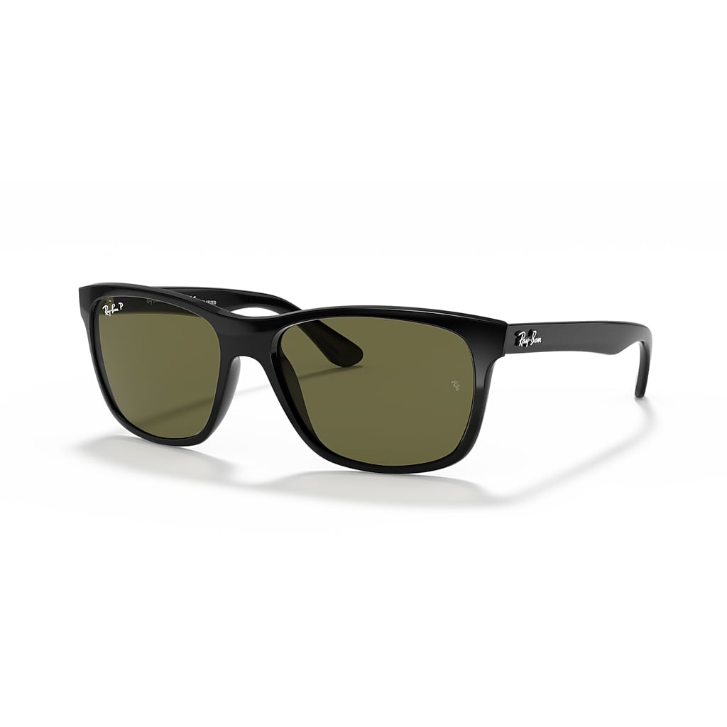 Óculos de Sol RB4181 em Preto e G-15 Verde Polarizado - RB4181