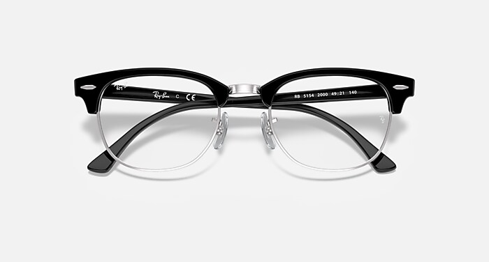 CLUBMASTER OPTICS Eyeglasses with Black On Silver Frame - RB5154 