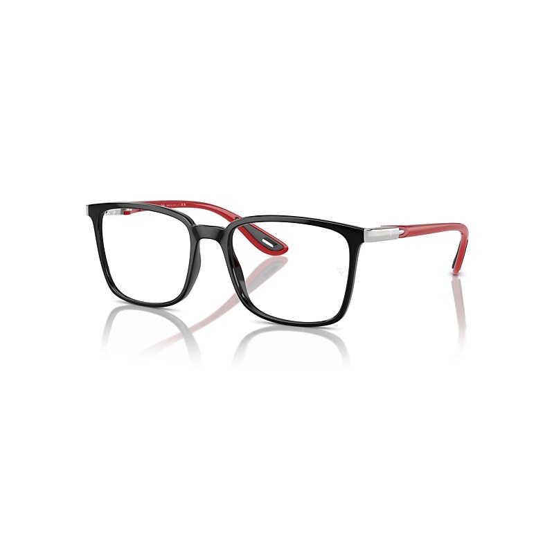 Ray-Ban Eyeglasses Unisex Rb7240m Optics Scuderia Ferrari Collection - Red Frame Clear Lenses Polarized 54-18