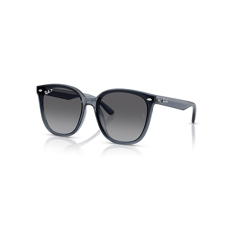 Ray-Ban Sunglasses   - Dark Transparent Blue Frame Grey Lenses Polarized 66-15, RB4423D
