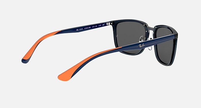 RB4303 Sunglasses in Blue and Grey Gradient Mirror (57-19