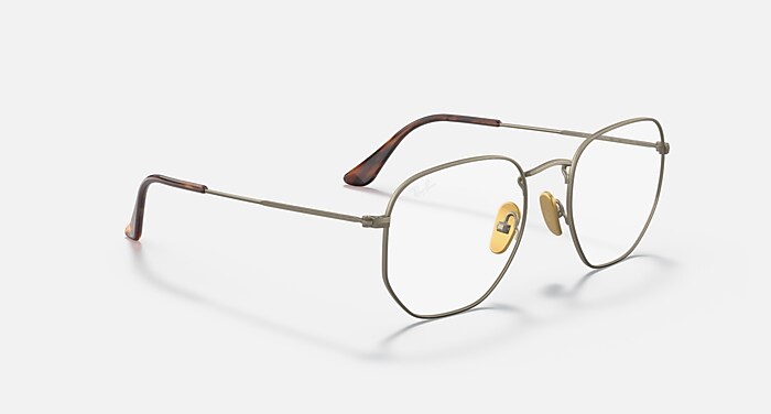 HEXAGONAL TITANIUM OPTICS Eyeglasses with Gold Frame - RB8148V