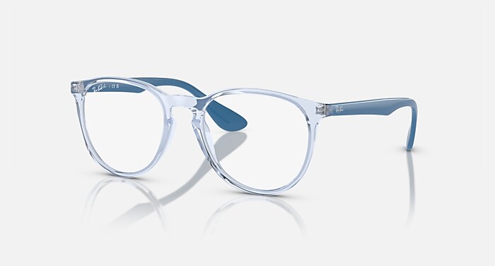 ERIKA OPTICS Eyeglasses with Transparent Light Blue Frame - RB7046