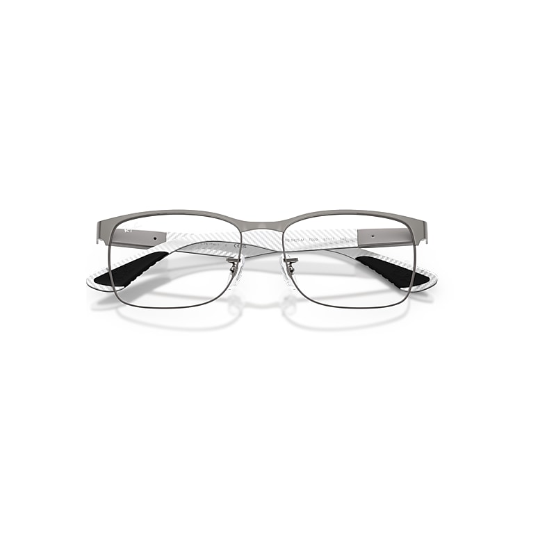Ray-Ban Rb8425m Optics Scuderia Ferrari Collection Optical Matte Gunmetal Frame Clear Lenses Polarized 53-17