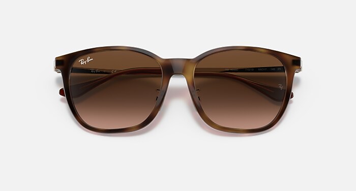 Ray-Ban ブラウン RB4333D 710/13 RB4333D Sunglasses in Light Havana and Brown Gradient - RB4333D