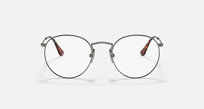 ROUND TITANIUM OPTICS Eyeglasses with Gunmetal and Clear (50-21