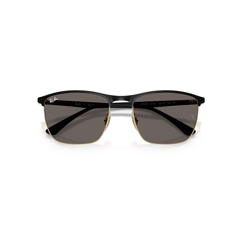 Ray-Ban Rb3686 Sunglasses Black Frame Grey Lenses 57-19