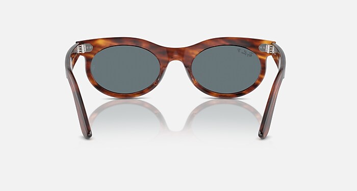 WAYFARER OVAL ポラライズド（偏光） サングラス ストライプハバナ と