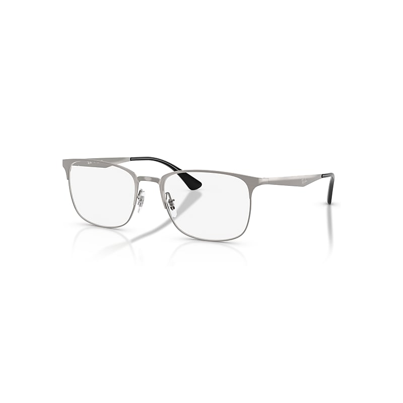 Ray-Ban Eyeglasses Unisex Rb6421 Optics - Brushed Gunmetal Frame Clear Lenses Polarized 52-18