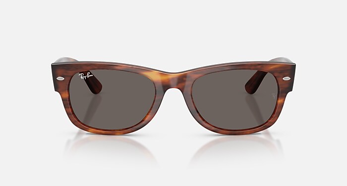 MEGA WAYFARER II Sunglasses in Striped Havana and Dark Grey  display picture 3