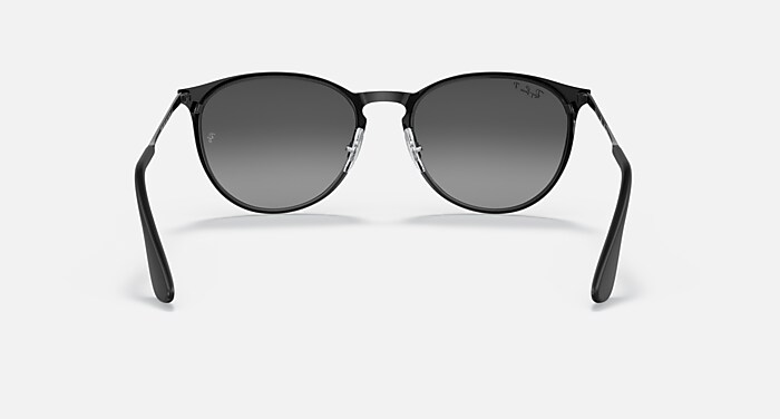 Ray-Ban Erika Metal Black Frame with Gray Gradient Lenses Round Sunglasses Ray-Ban Erika Black Grey Gradient - RB3539 002/8G 54-19 main image 2