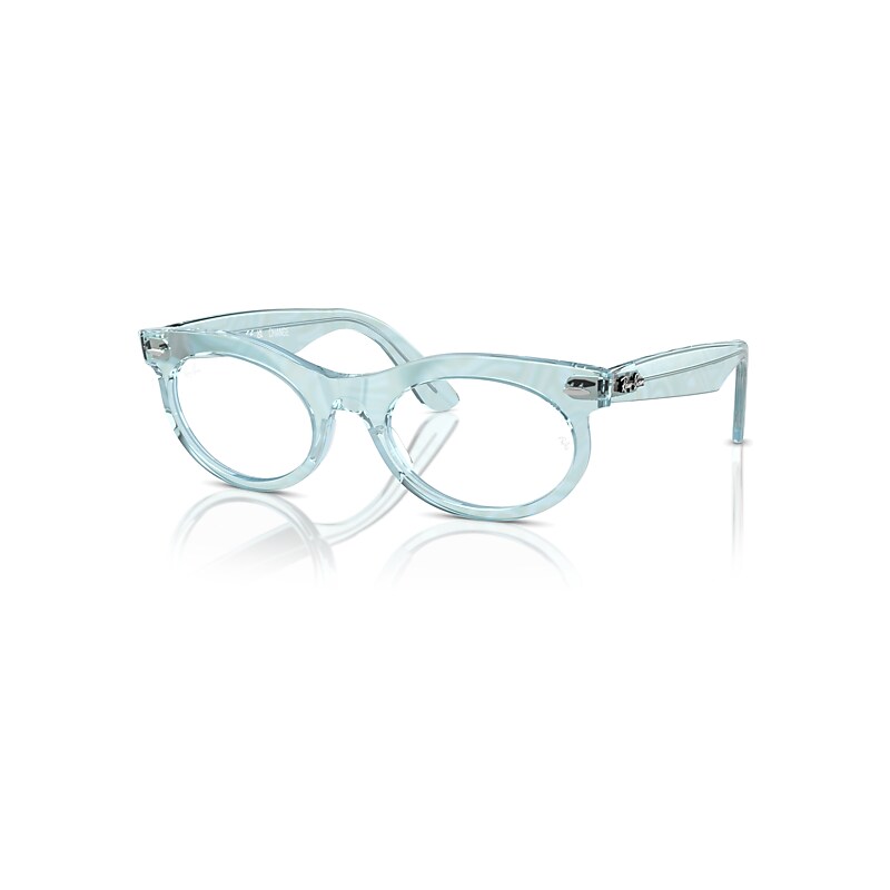 Ray - Ban Unisex Transparent Ray - Ban Rx2242v Wayfarer Oval 8293 Optical Frames Acetate Light Blue Round Normal - Image 2