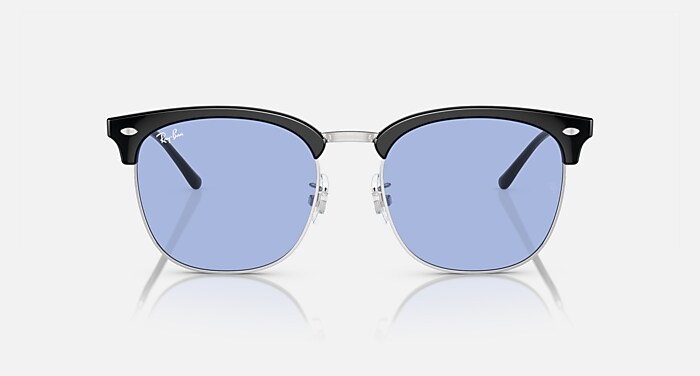 Ray-Ban スクエア型サングラス ブルーレンズ　RB4418D レイバン公式ストア】 Ray-Ban® RB4418D サングラス | シルバー上に