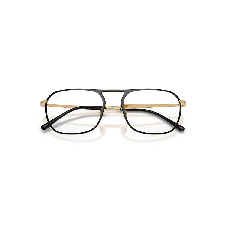 Ray-Ban Rb6548 Optics Optical Arista Gold Frame Clear Lenses Polarized 53-19