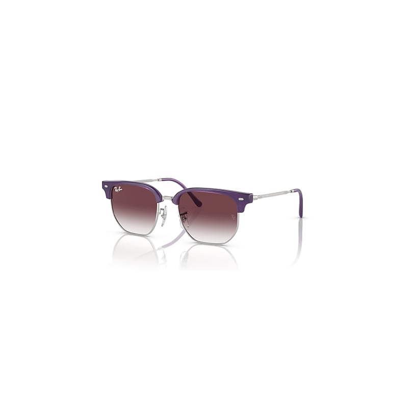Ray-Ban New Clubmaster Kids Sunglasses Silver Frame Grey Lenses 47-17