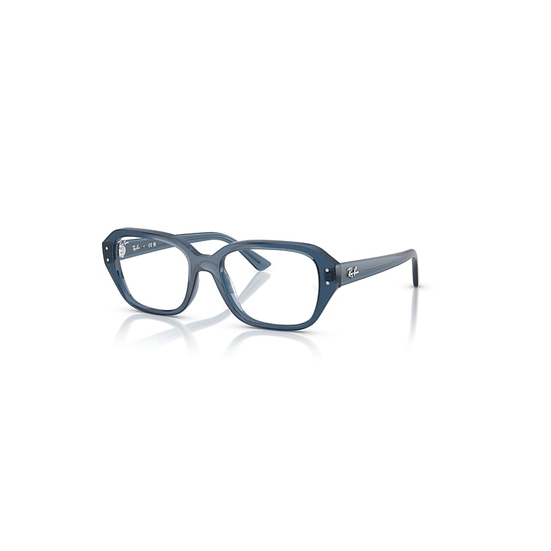 Ray-Ban Eyeglasses  Shea Optics Bio-Based - Light Blue Frame Clear Lenses Polarized 53-18, RX7258
