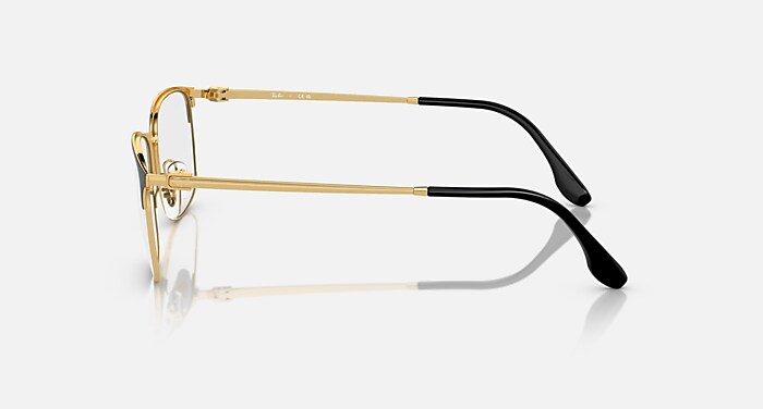 RB6494 OPTICS Eyeglasses with Black On Gold and Clear (56-18