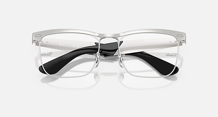 WAYFARER DELUXE OPTICS Eyeglasses with Sandblasted Silver and